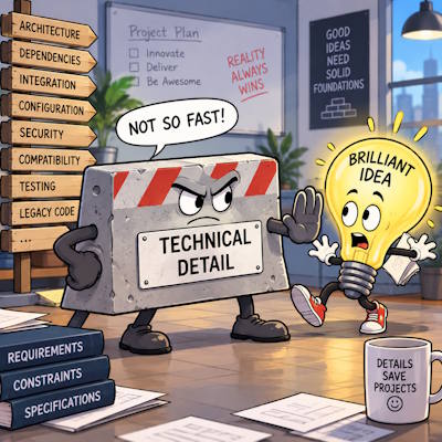 Technical details is blocking brilliant ideas